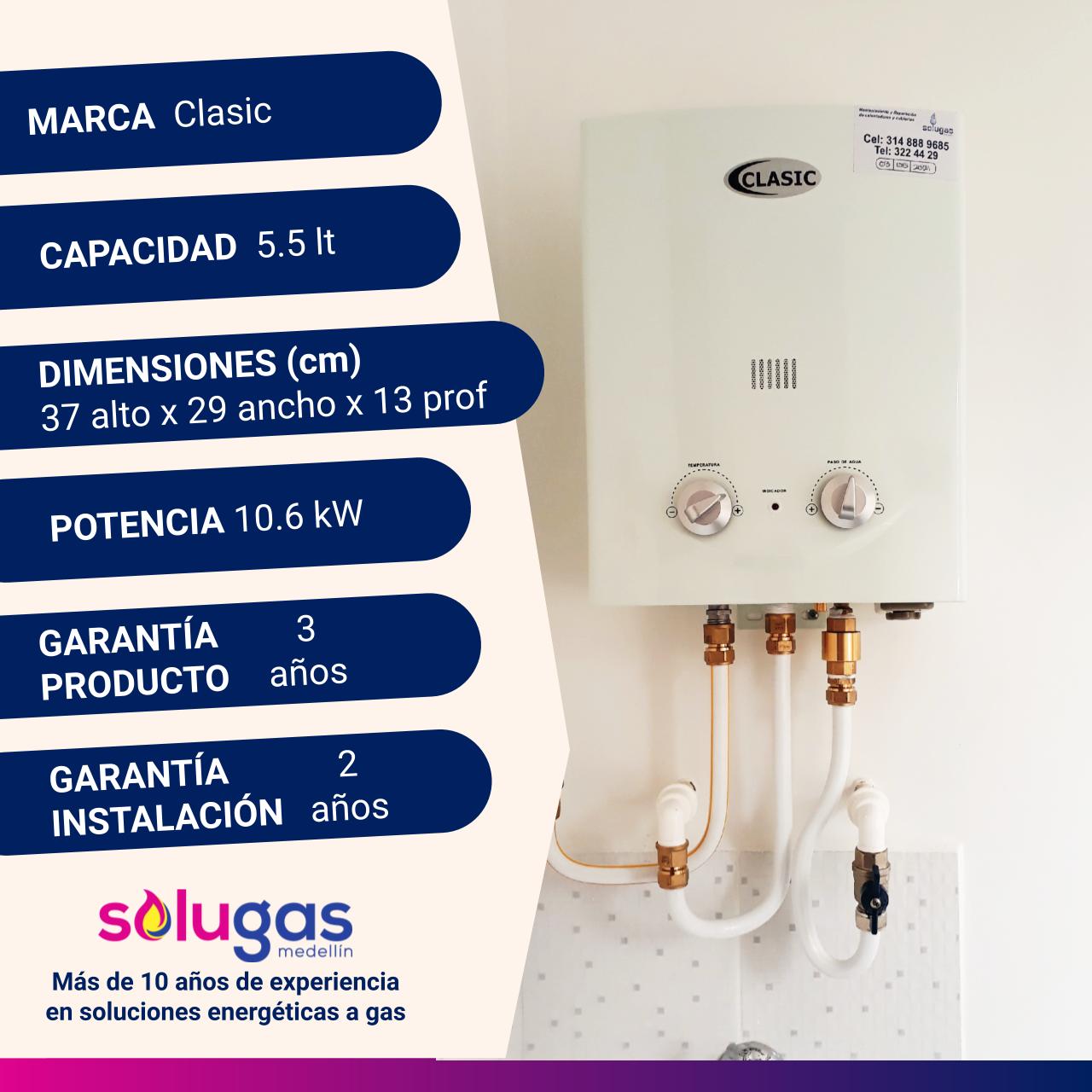 Calentador De Paso 5,5 Lt Clasic JS 5-6b - Imagen 3